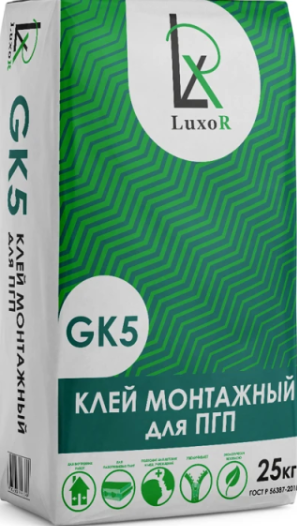 Клей монтажный для пазогребневых плит ПГП KG5 LuxoR 25 кг