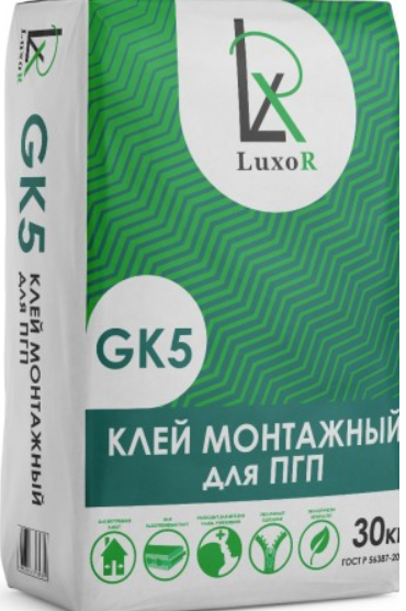 Клей монтажный для пазогребневых плит ПГП KG5 LuxoR,30 кг